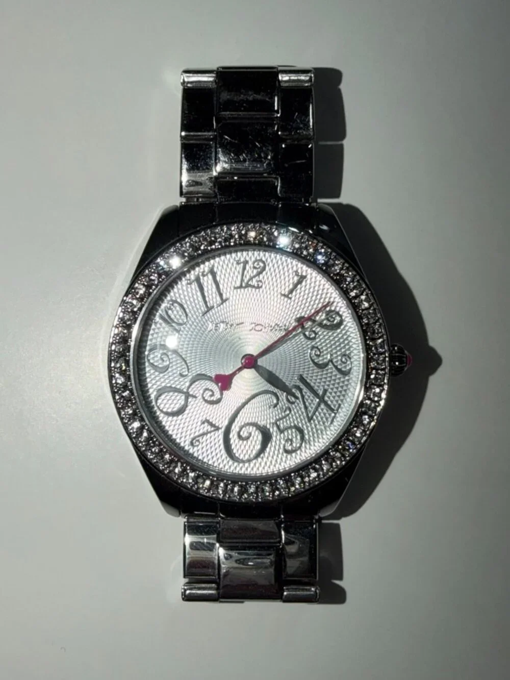 RARE VINTAGE Y2K Betsey Johnson Crystal Boyfriend Watch